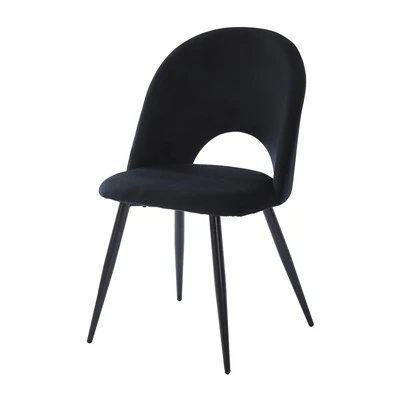 Cathaoireacha itheacháin dubh le suíocháin upholstered